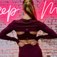 Amelia Shrug in Dark Cherry