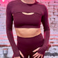 Amelia Shrug in Dark Cherry