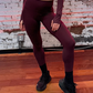 Super High Waist Airweight Leggings in Dark Cherry