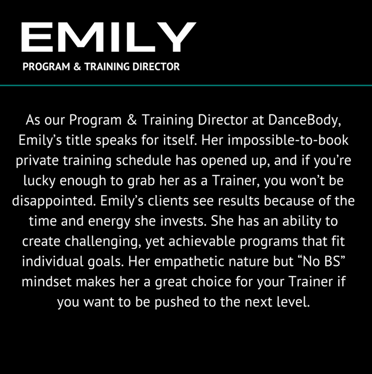 DanceBody Deep Dive with Emily